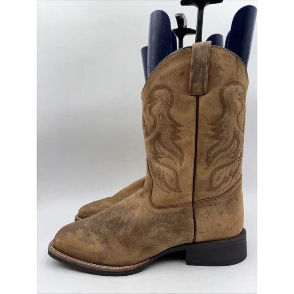 Cody James Men's Ace Western Boot Broad Square Toe Brown Size 14 D